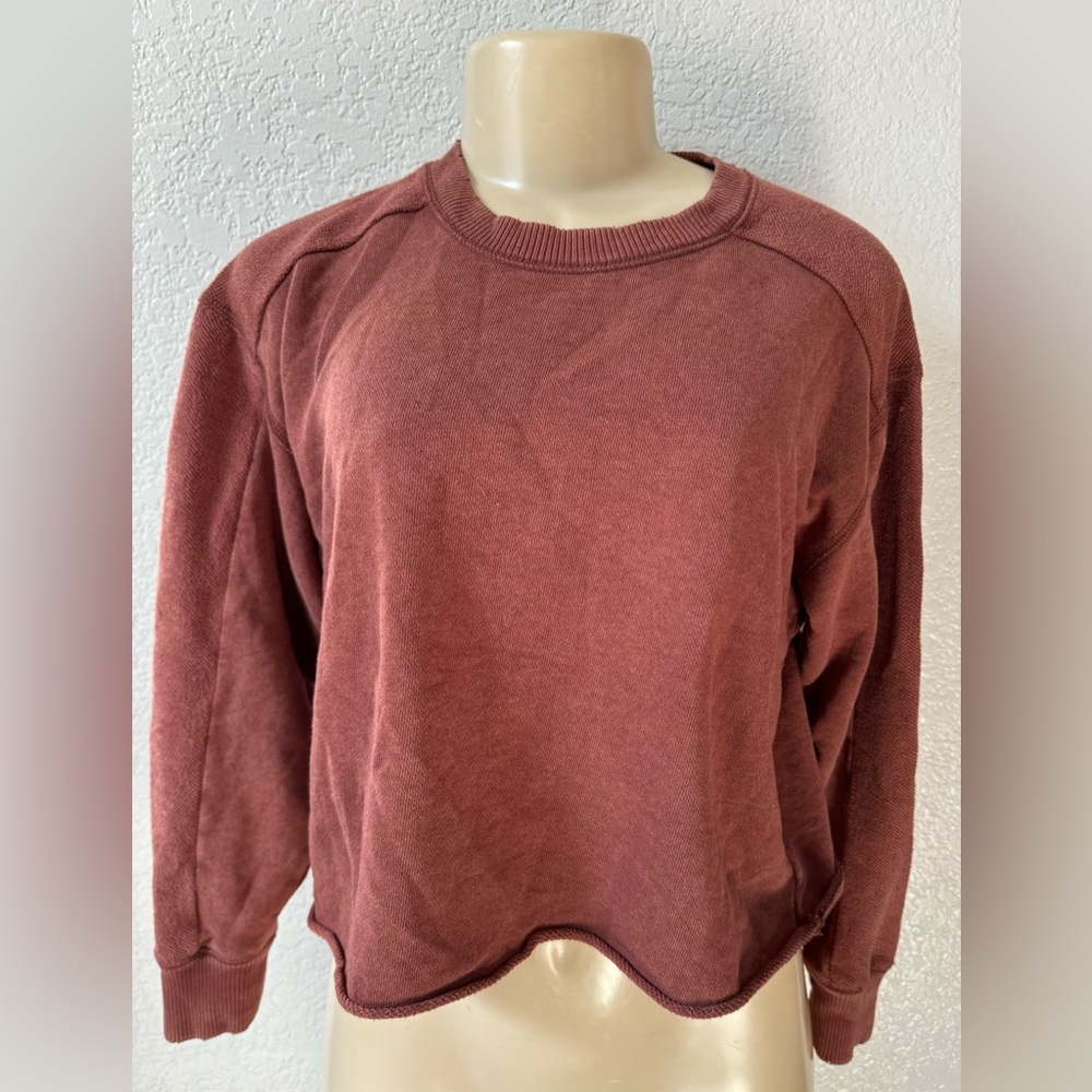 Aerie small brown sweater pullover long sleeve